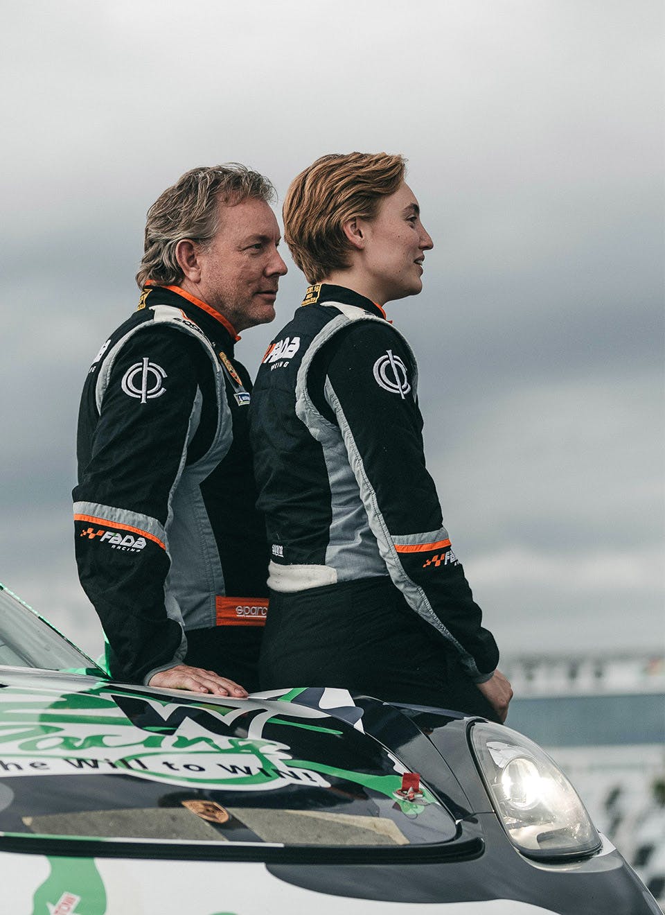 a racecar driver with the Porsche Track Experience