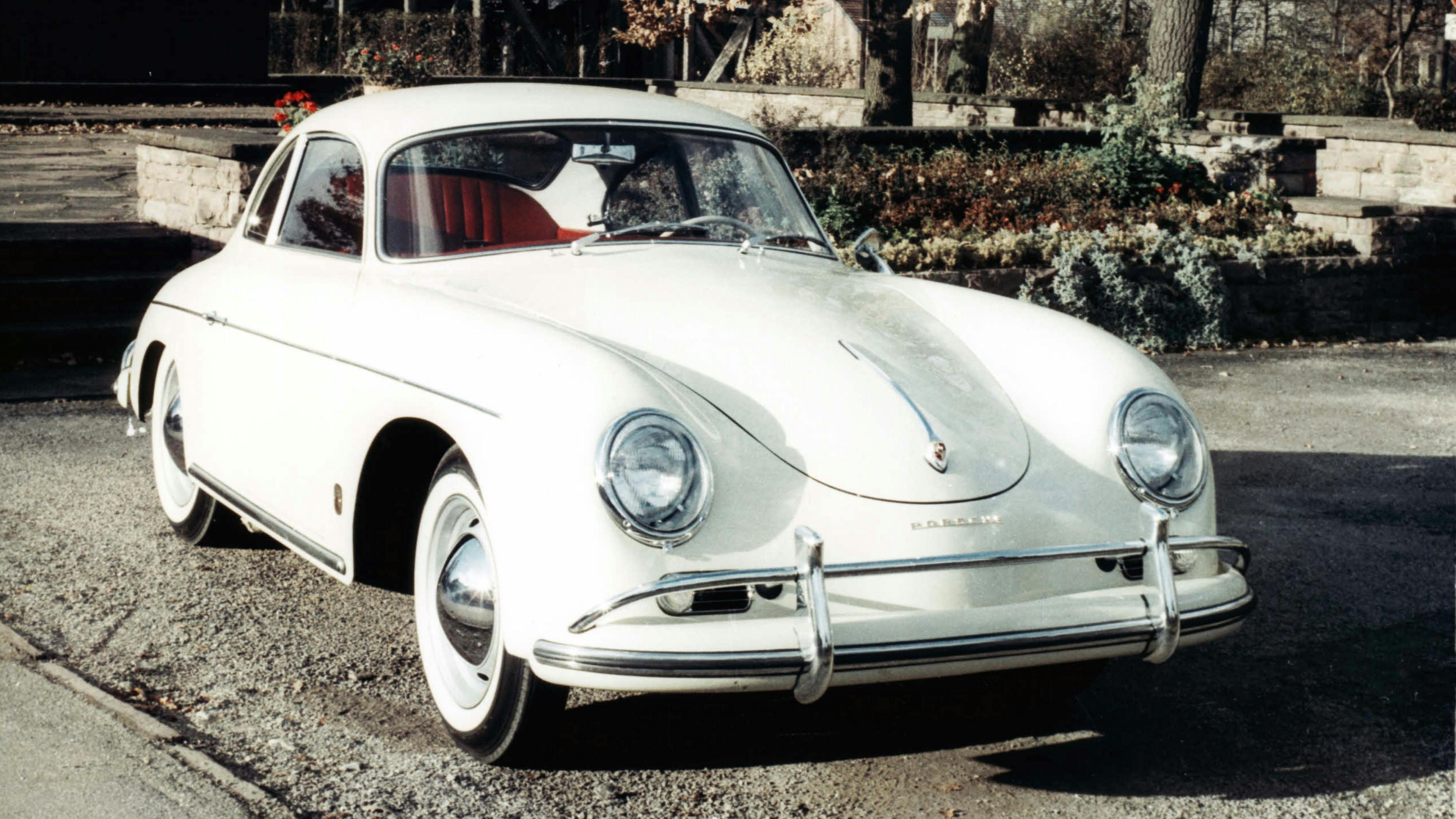 White Porsche 356 A 1600 Super