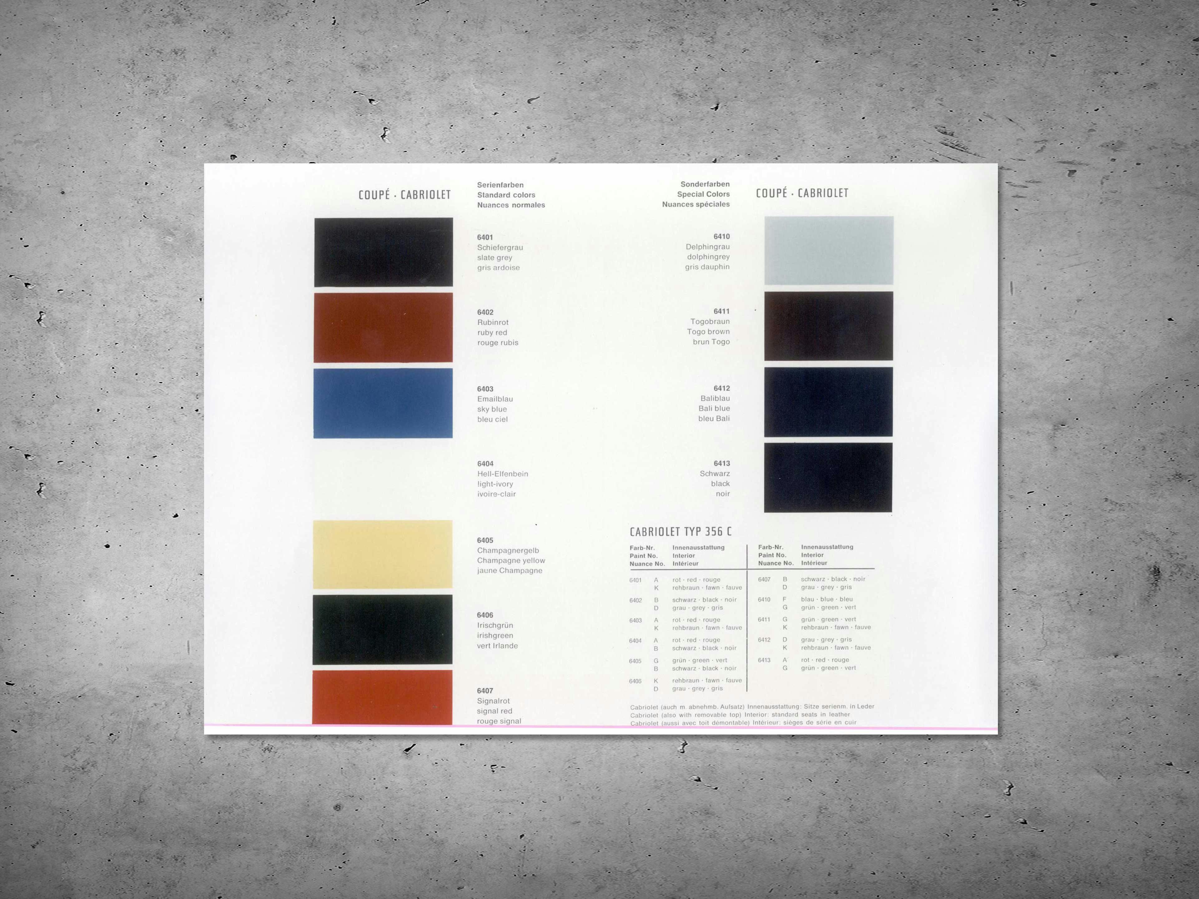 356 Información de colores AM 1963