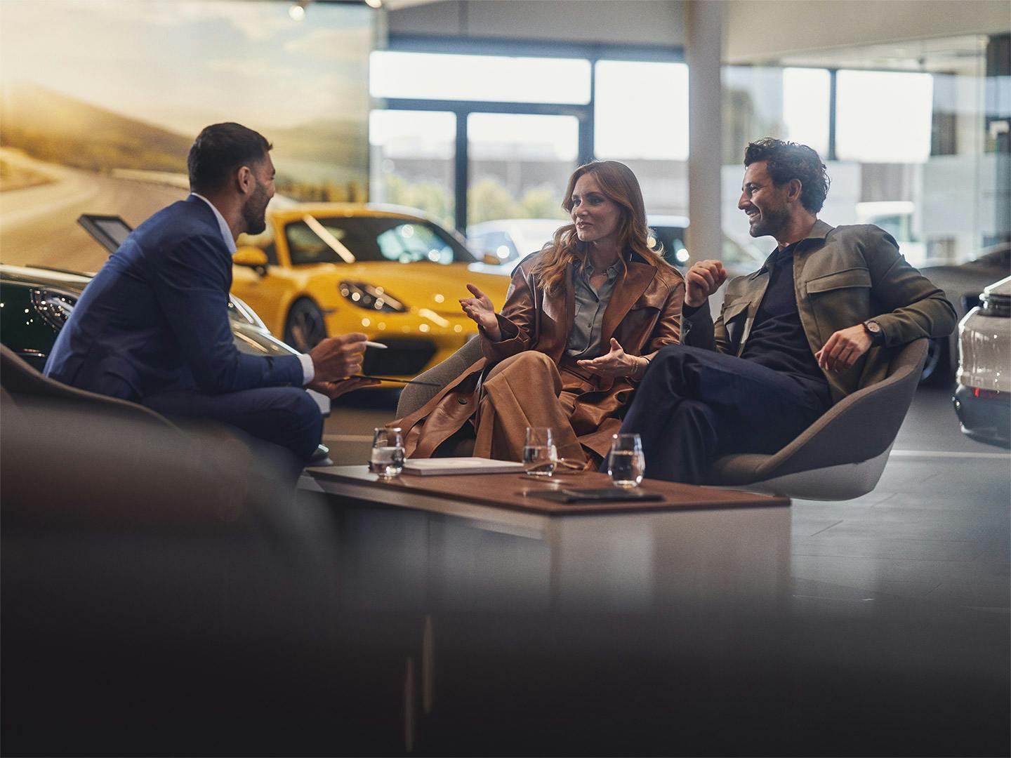 Situation de conseil au Centre Porsche.