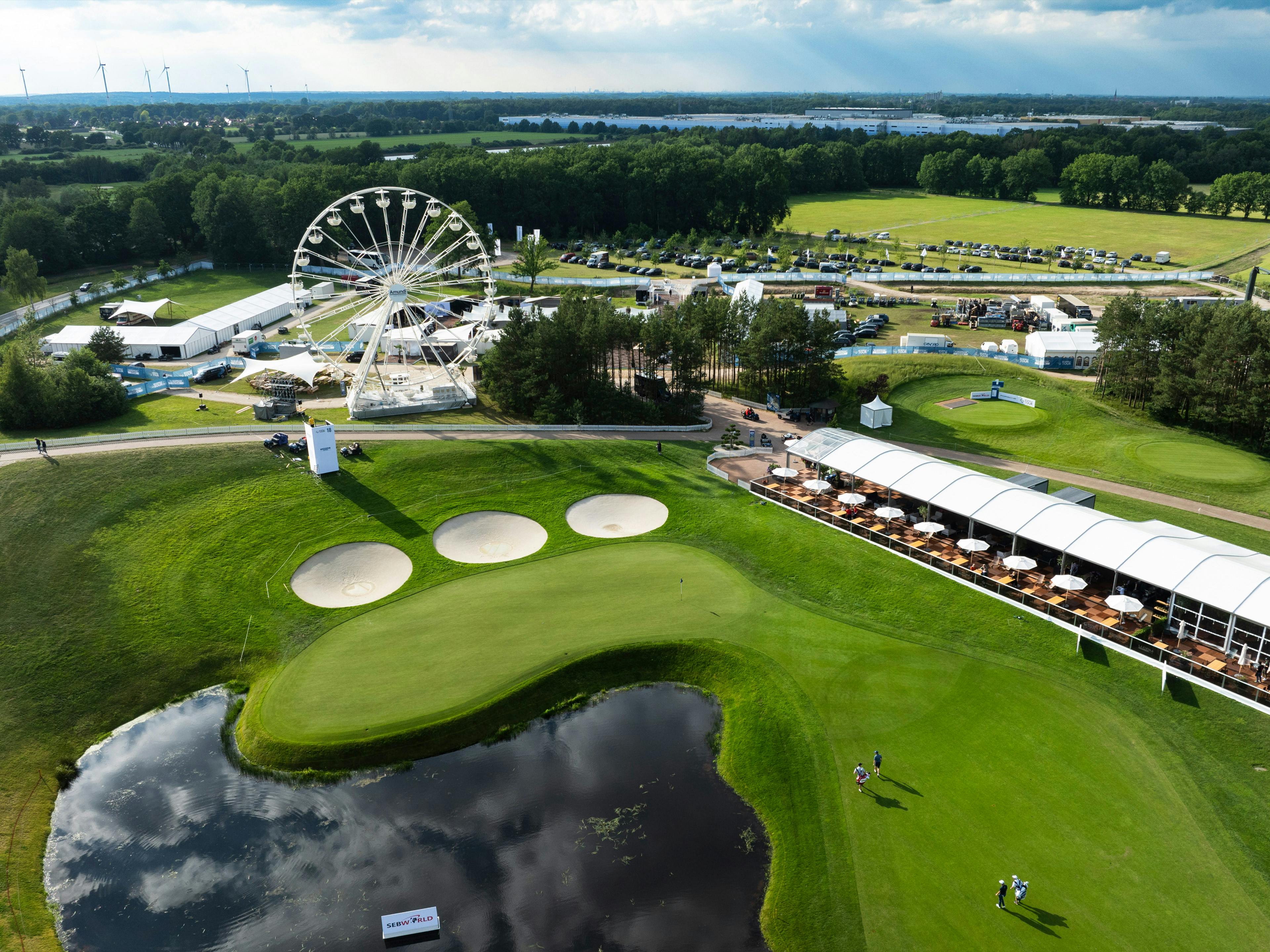 Das 18. Grün der Porsche European Open