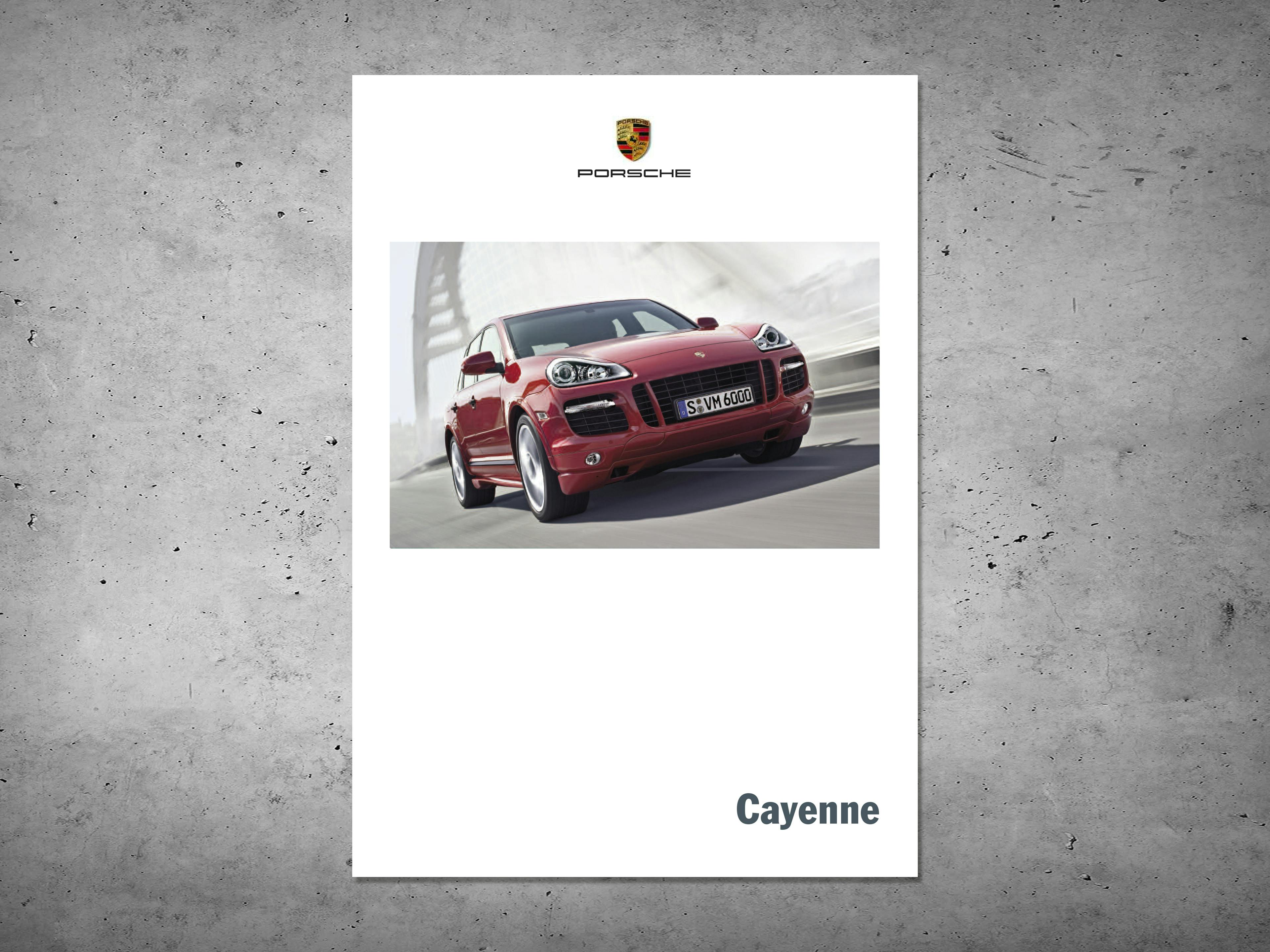 Cayenne E1 Colour information MY 2008