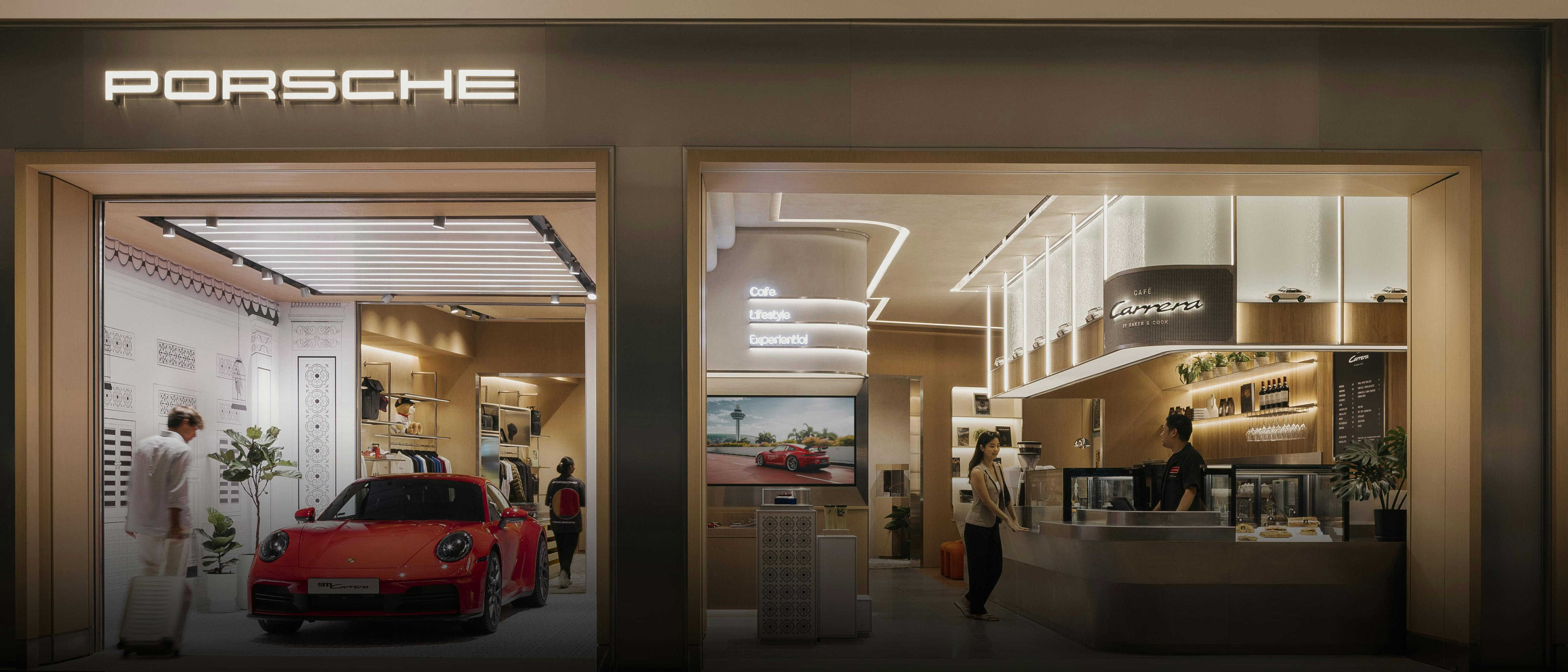 The Culture Garage features a Porsche 911 set against Joo Chiat Road style shophouses