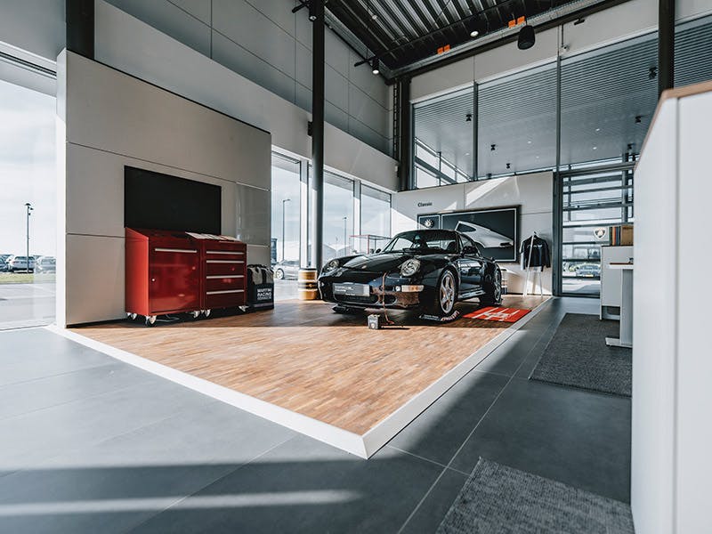 Classic Corner at the Porsche Centre.