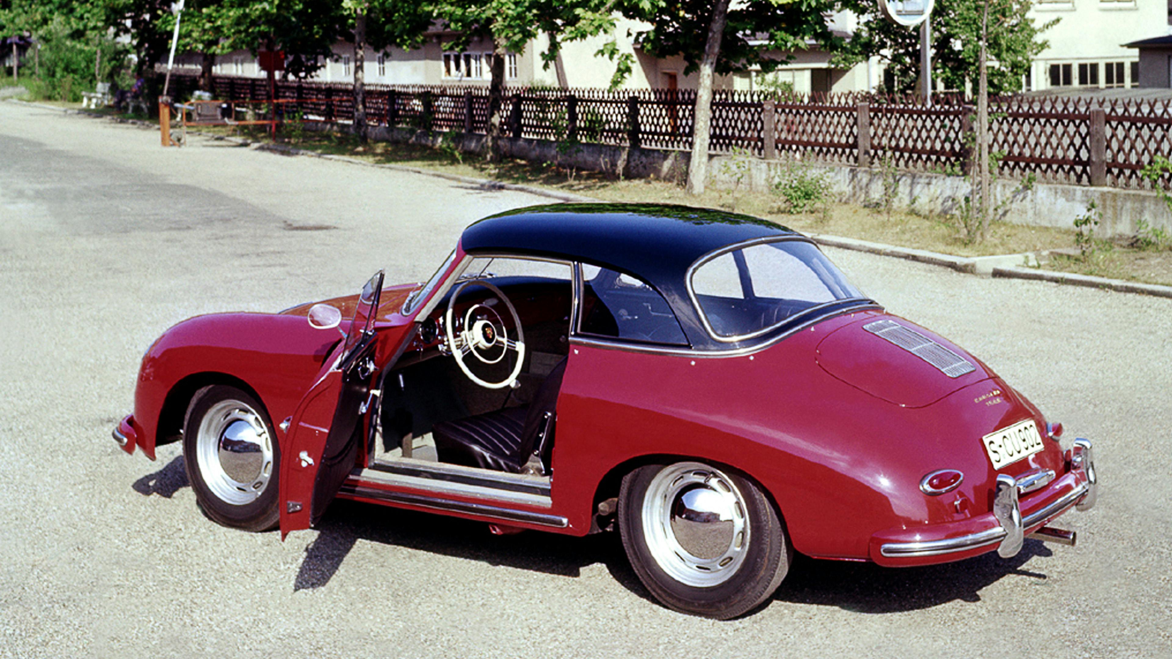Red Porsche 356 A 1600 Hardtop