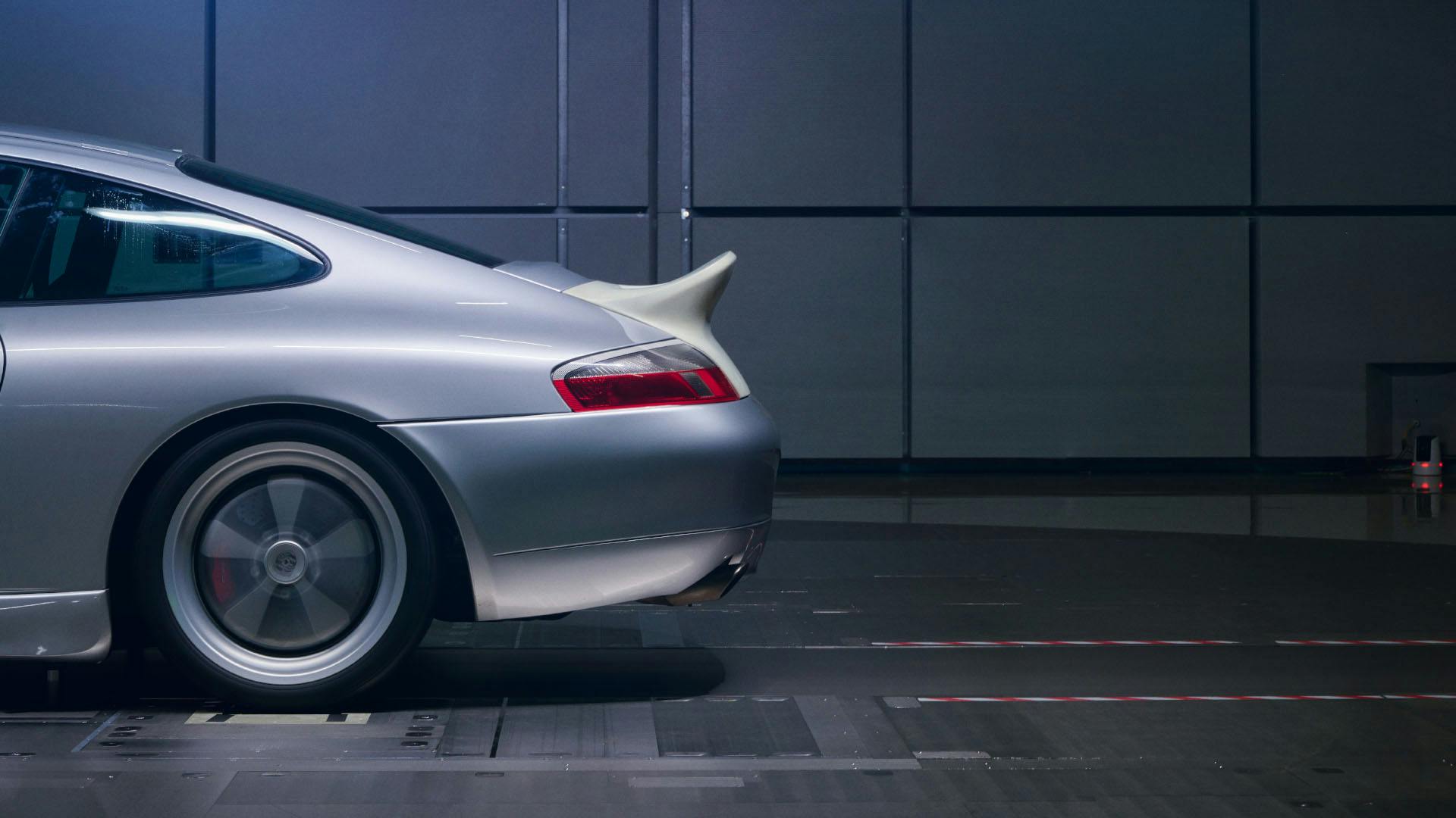 Silver Porsche 911 Classic Club Coupe, rear