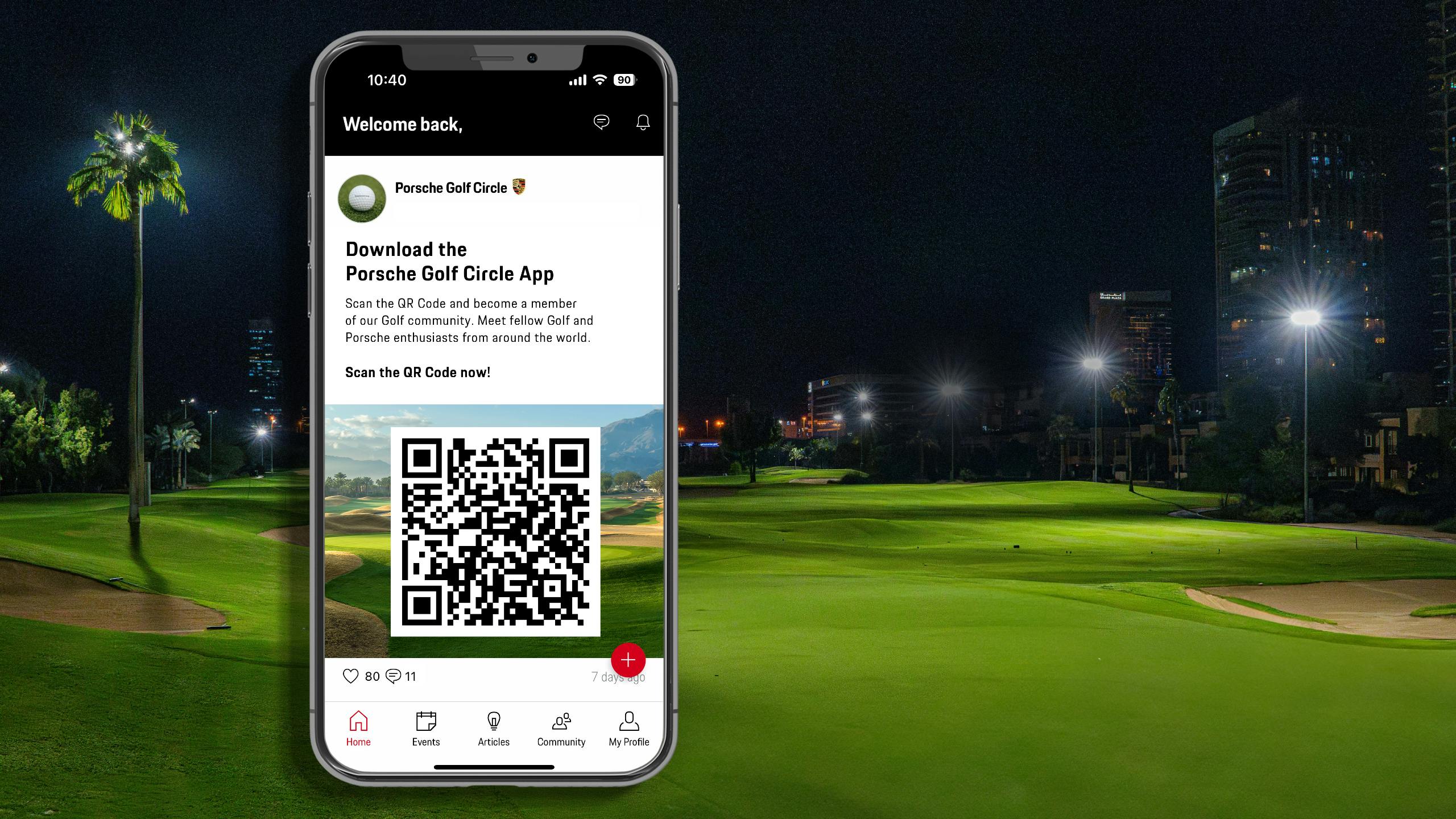 Die Porsche Golf Circle app.