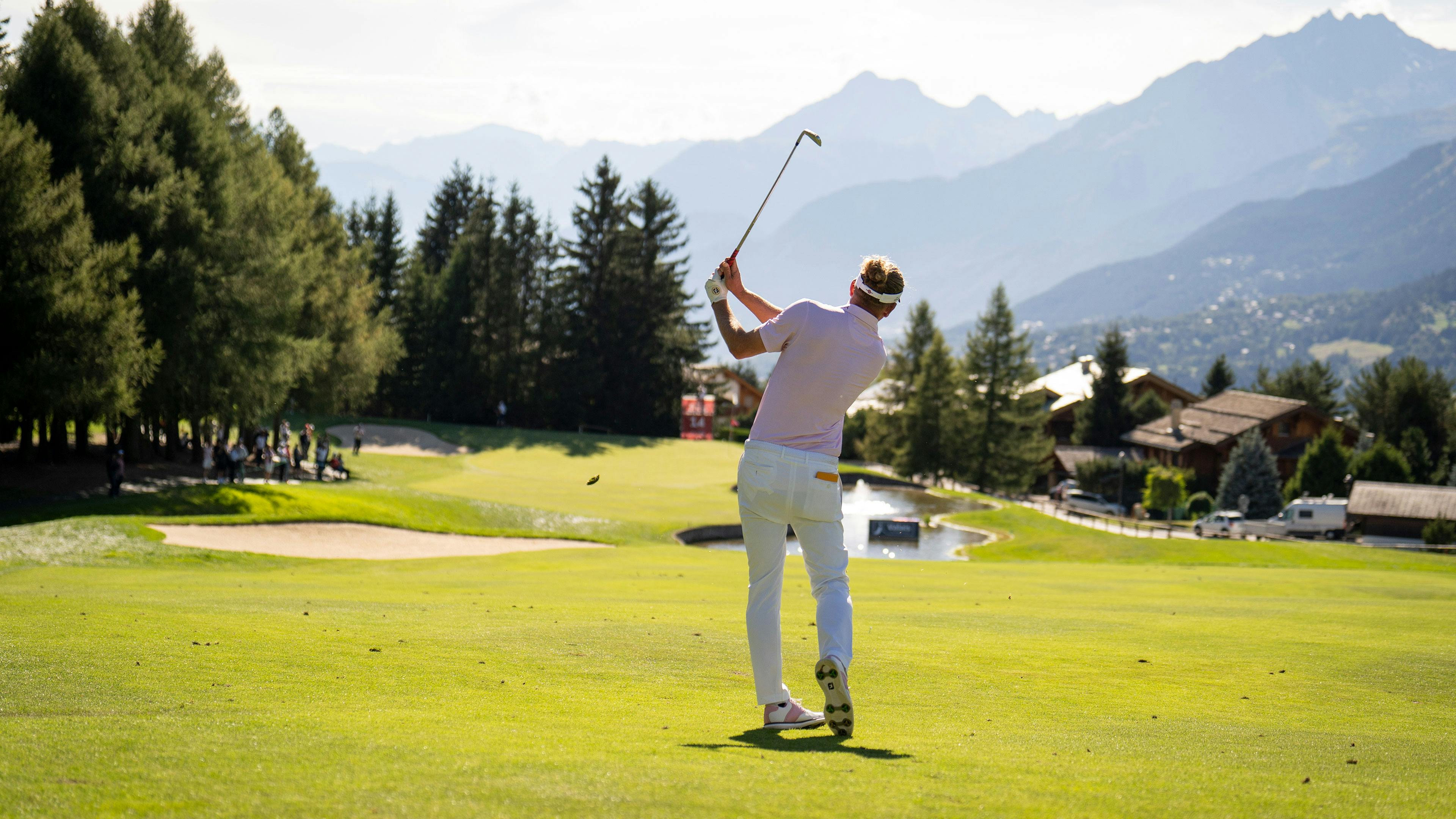 Deutscher Profigolfer Marcel Siem in Aktion