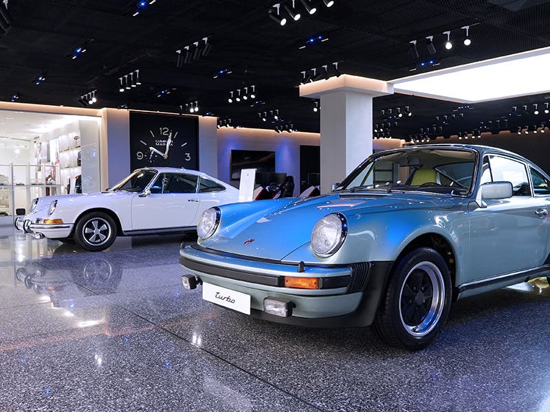Classic Corner at the Porsche Centre Kuwait.