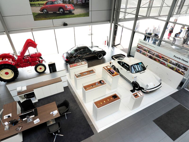 Classic Corner at the Porsche Centre.