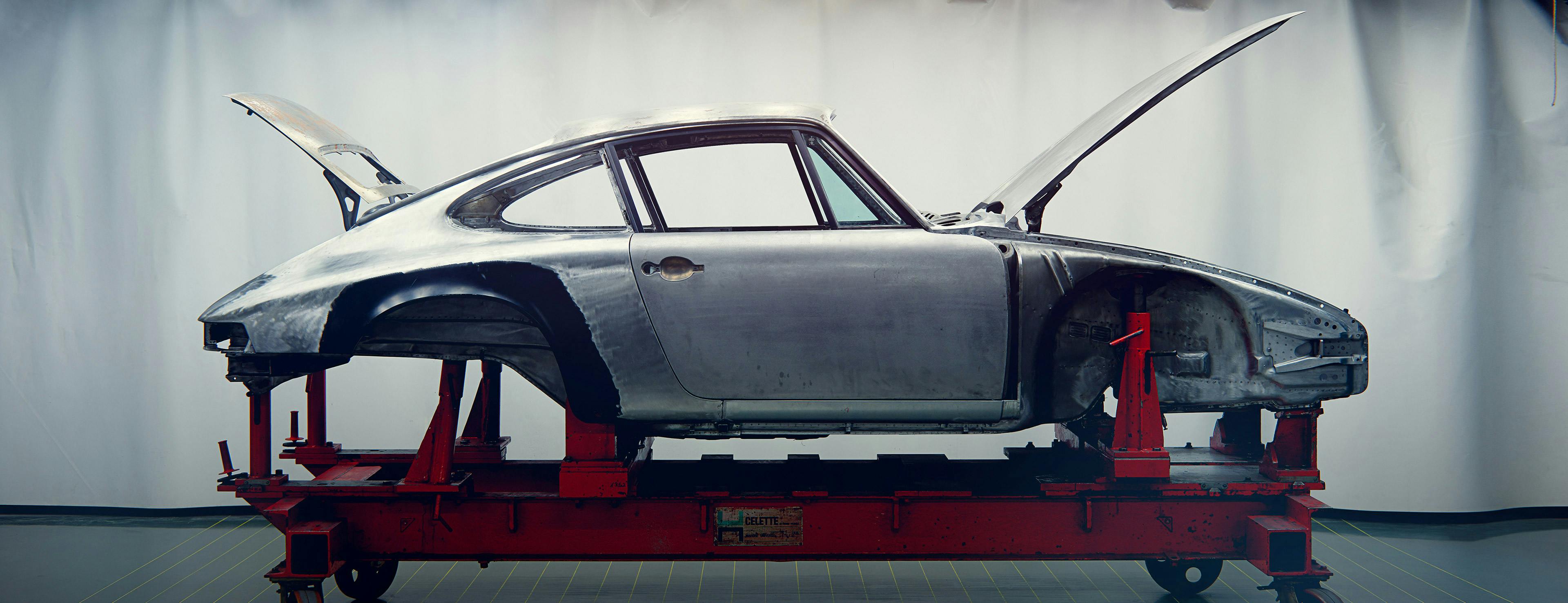Body of a classic Porsche.