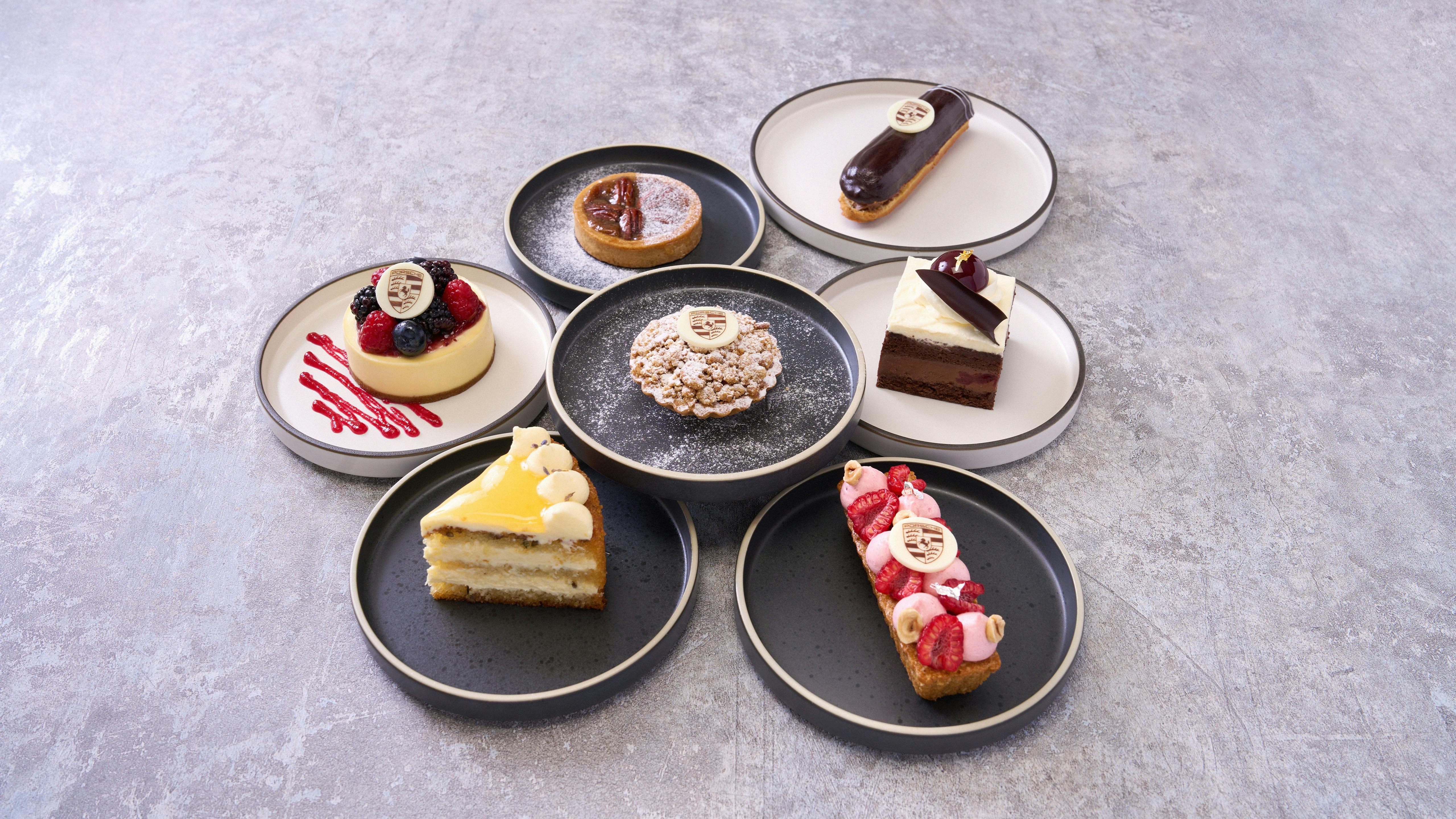 A selection of sweet treats and cake served in Cafe Carrera