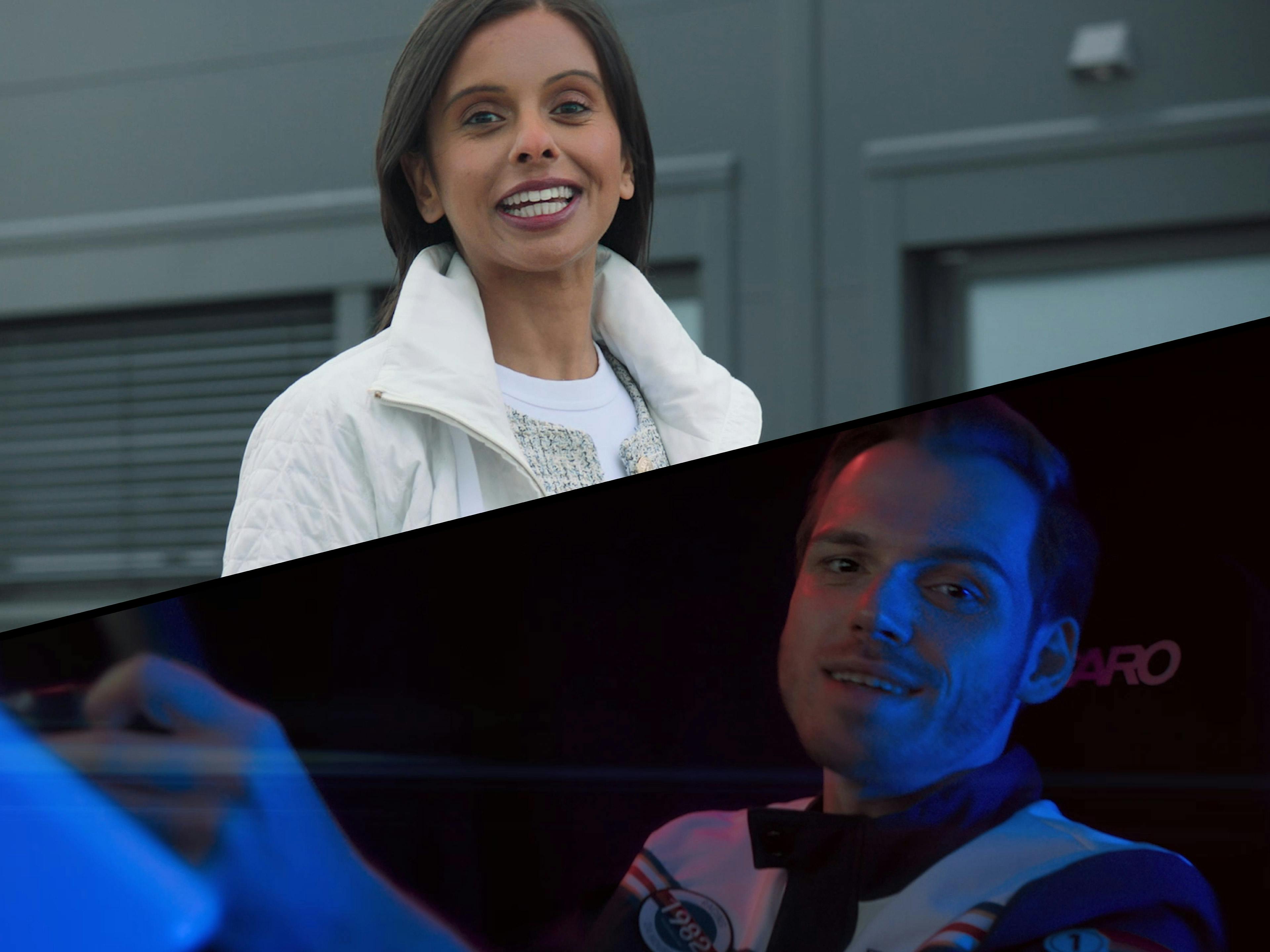 Die beiden Porsche Dreamer Ilaggija und Niklas sind in einem zweigeteilten Bild zu sehen.