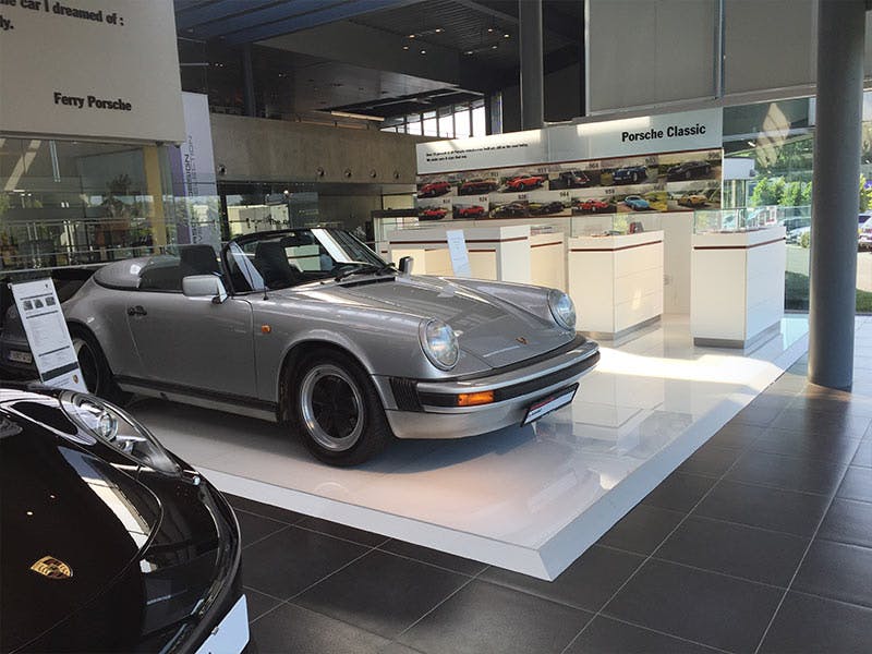 Classic Corner at the Porsche Centre.