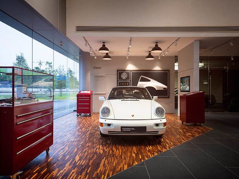 Classic Corner at the Porsche Centre
