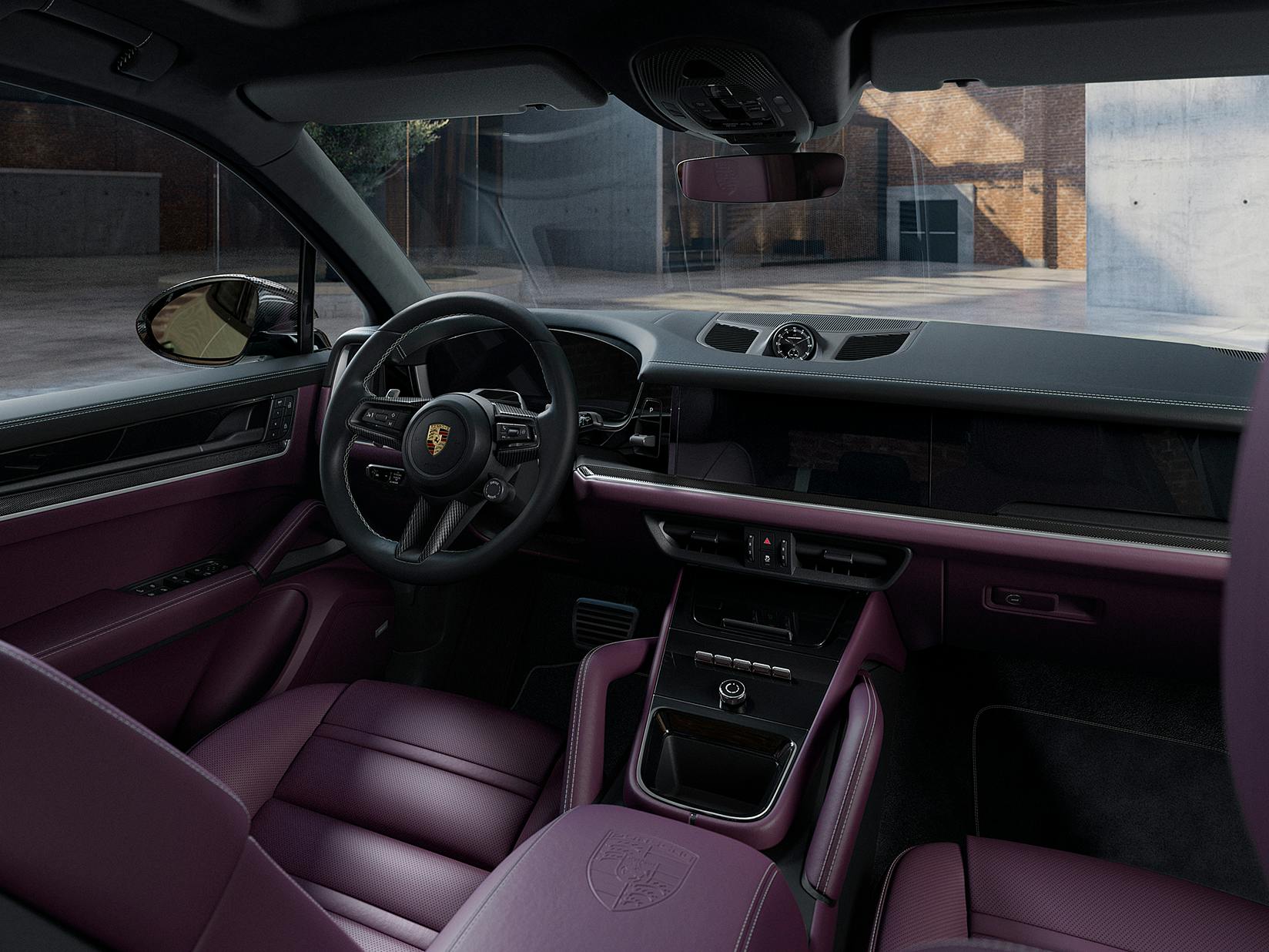 View into the cockpit of the Porsche Exclusive Manufaktur Cayenne S.
