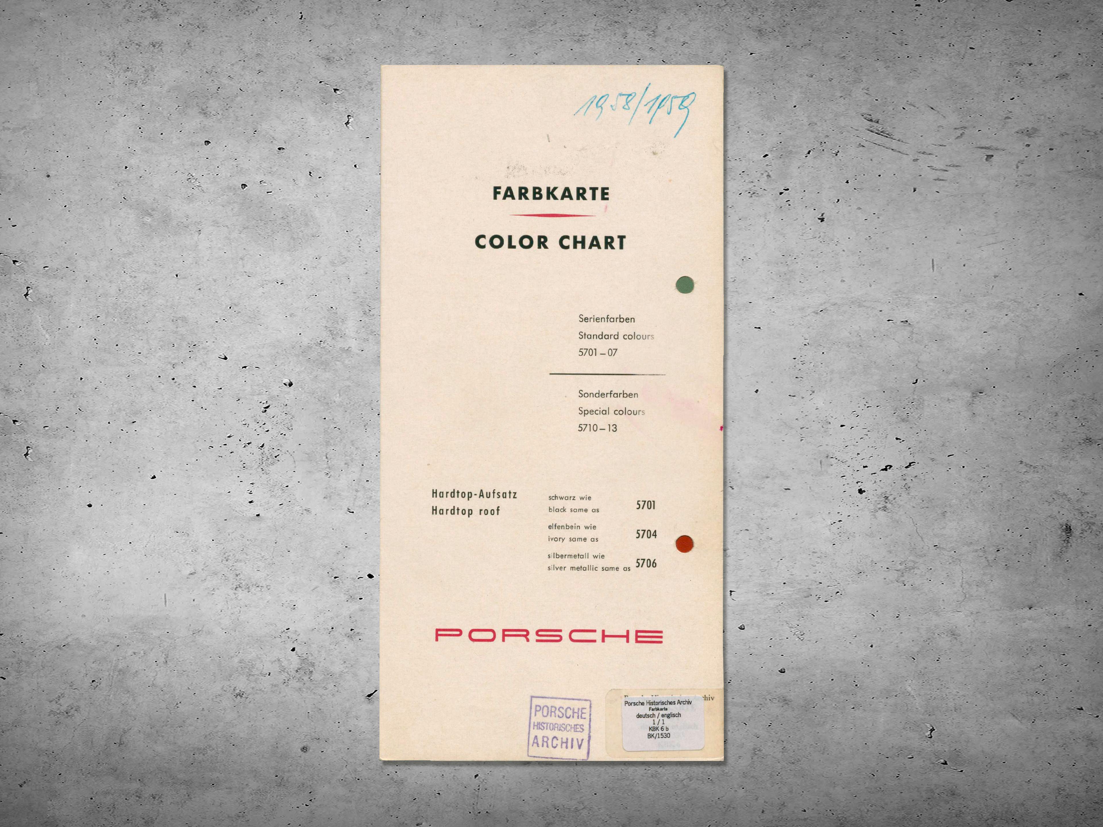 356 Colour information MY 1958-1959