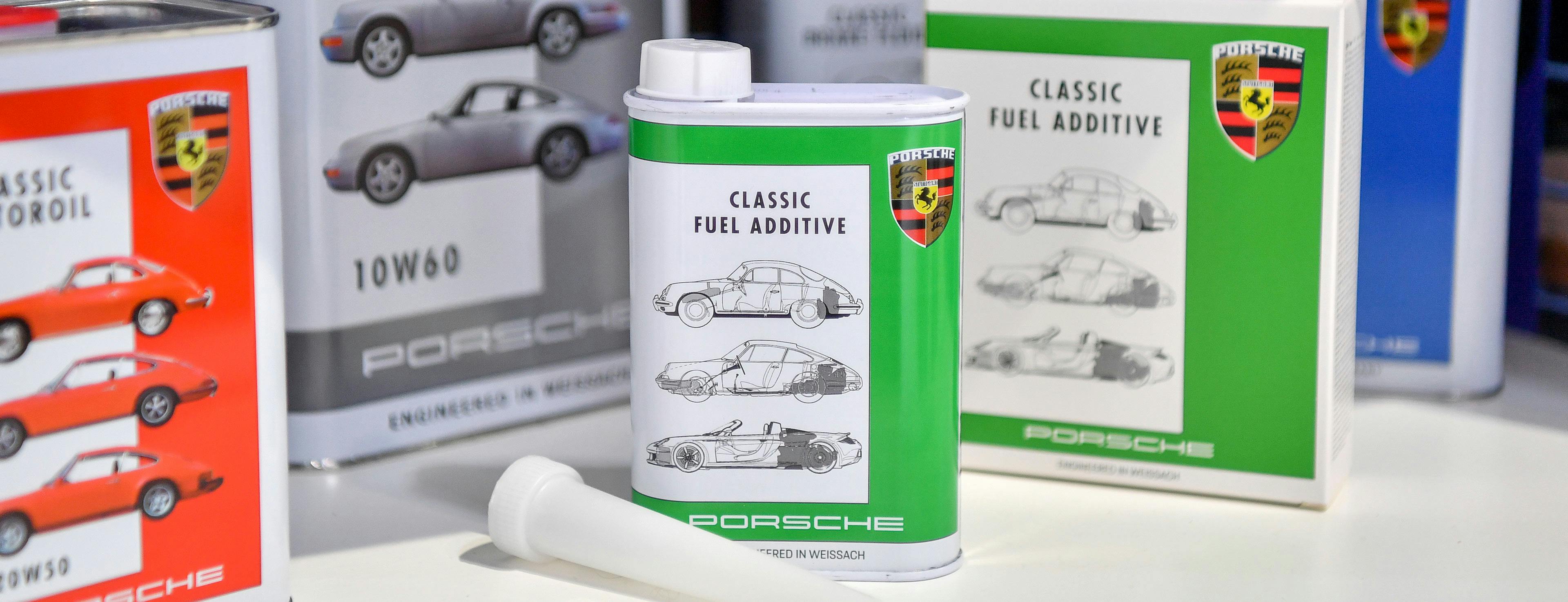 Photo of multiple Porsche Classic Fluids.