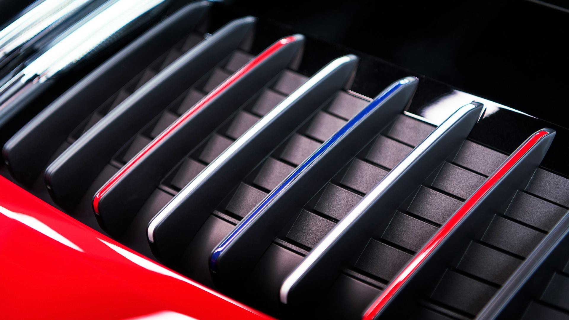 Dreams in Colours: Colourful Interior close-up of a 911 model from the 30 Years Porsche Thailand Edition.