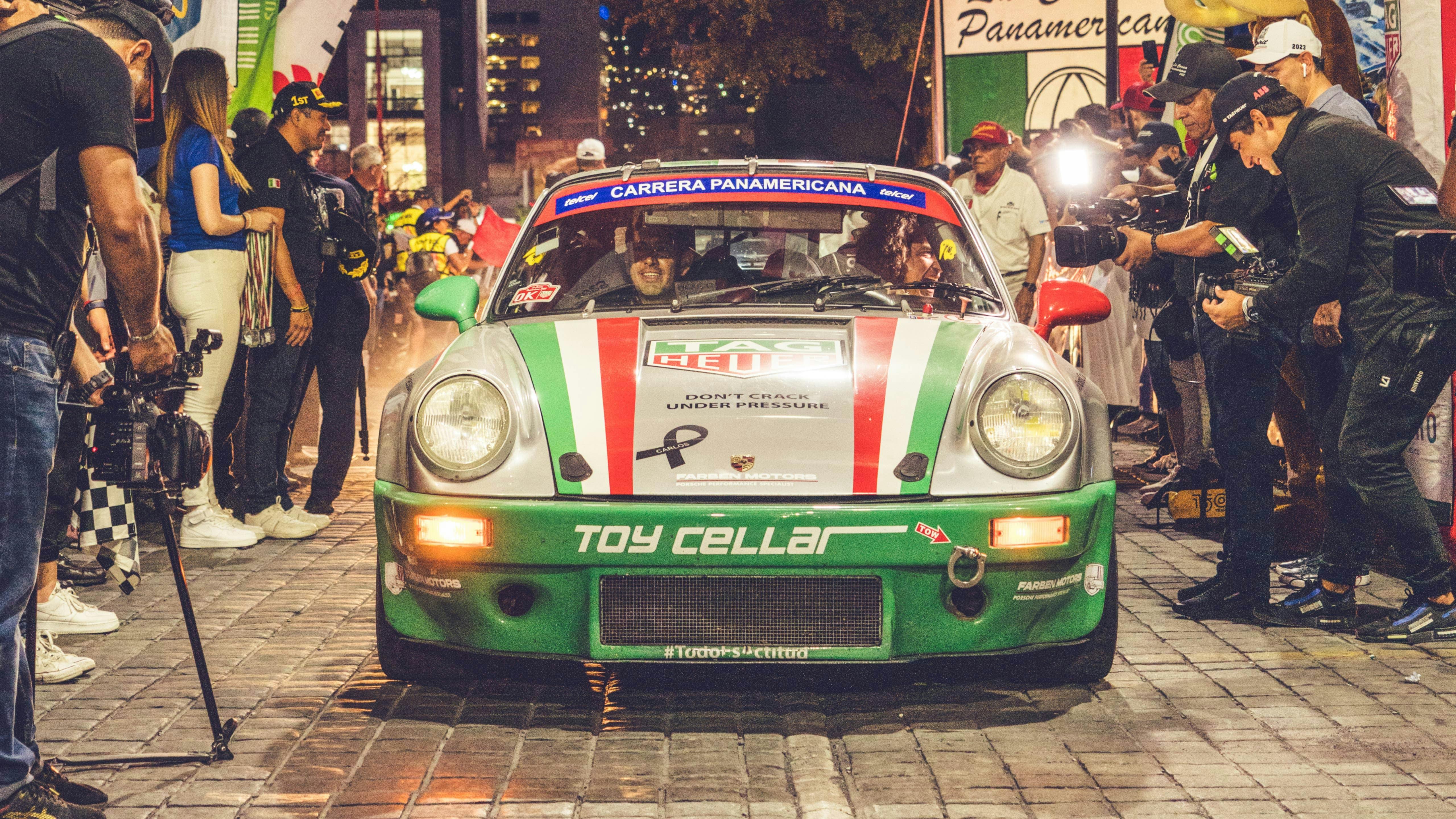 Fer Urquiza reaches the top of the podium with his 1973 914-6 in the Historic B class.