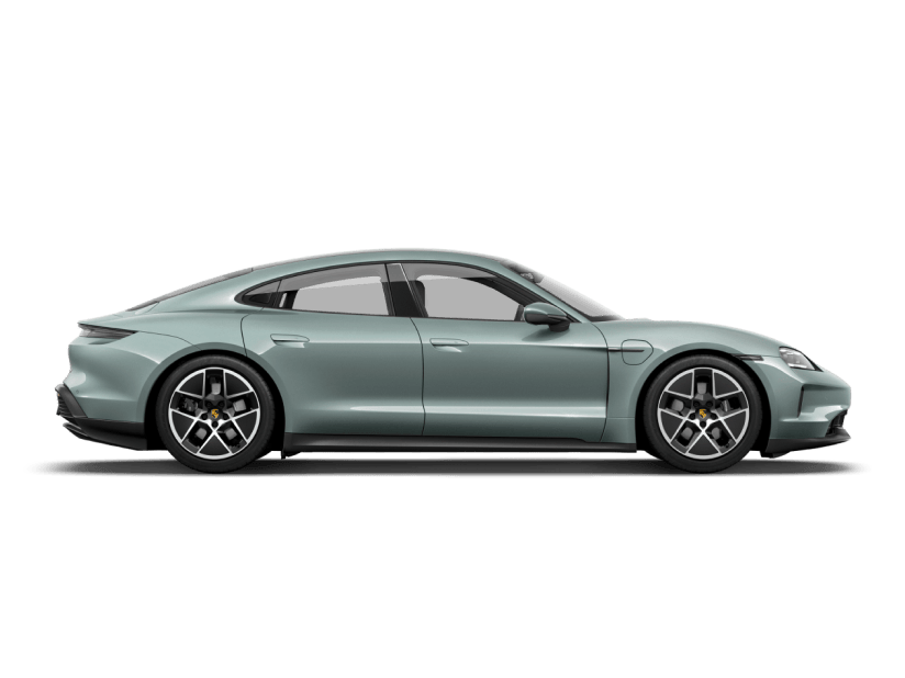 Side view/profile of Porsche Taycan.