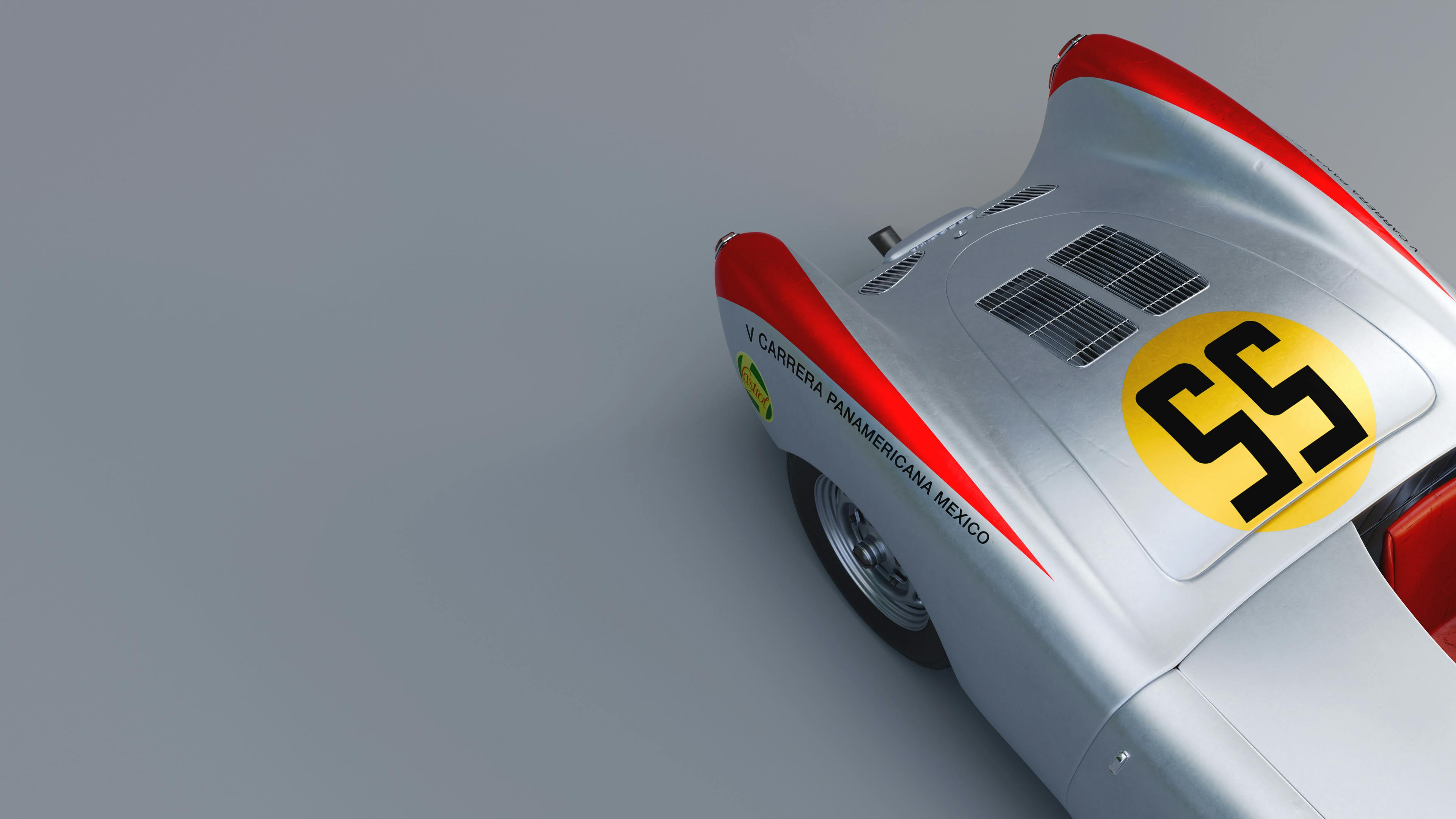 El ya mítico número 55 y su silueta, siguen haciendo del 55 Spyder un ícono en la historia de Porsche.
