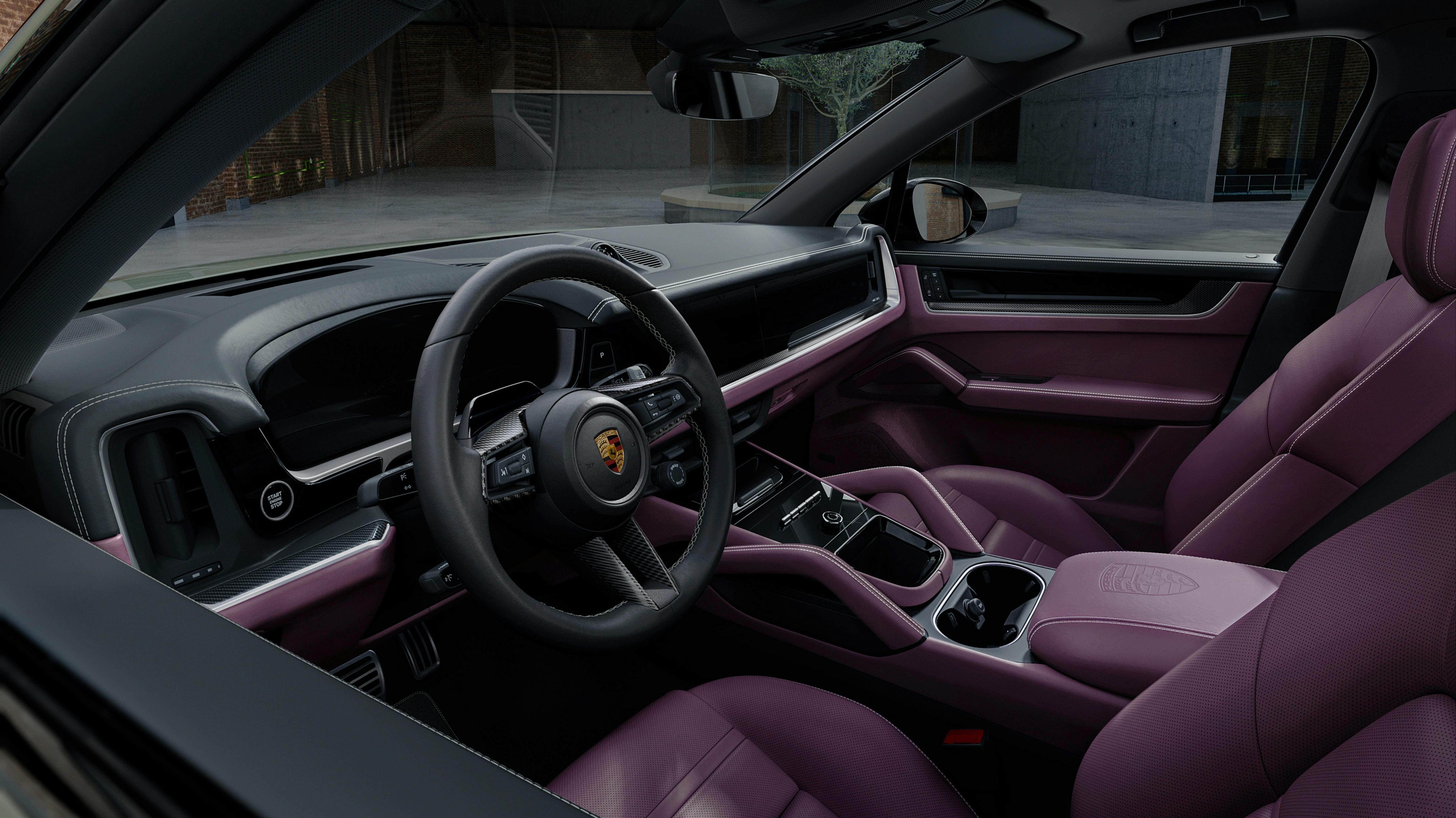 Vista del puesto de conducción del Porsche Exclusive Manufaktur Cayenne S.