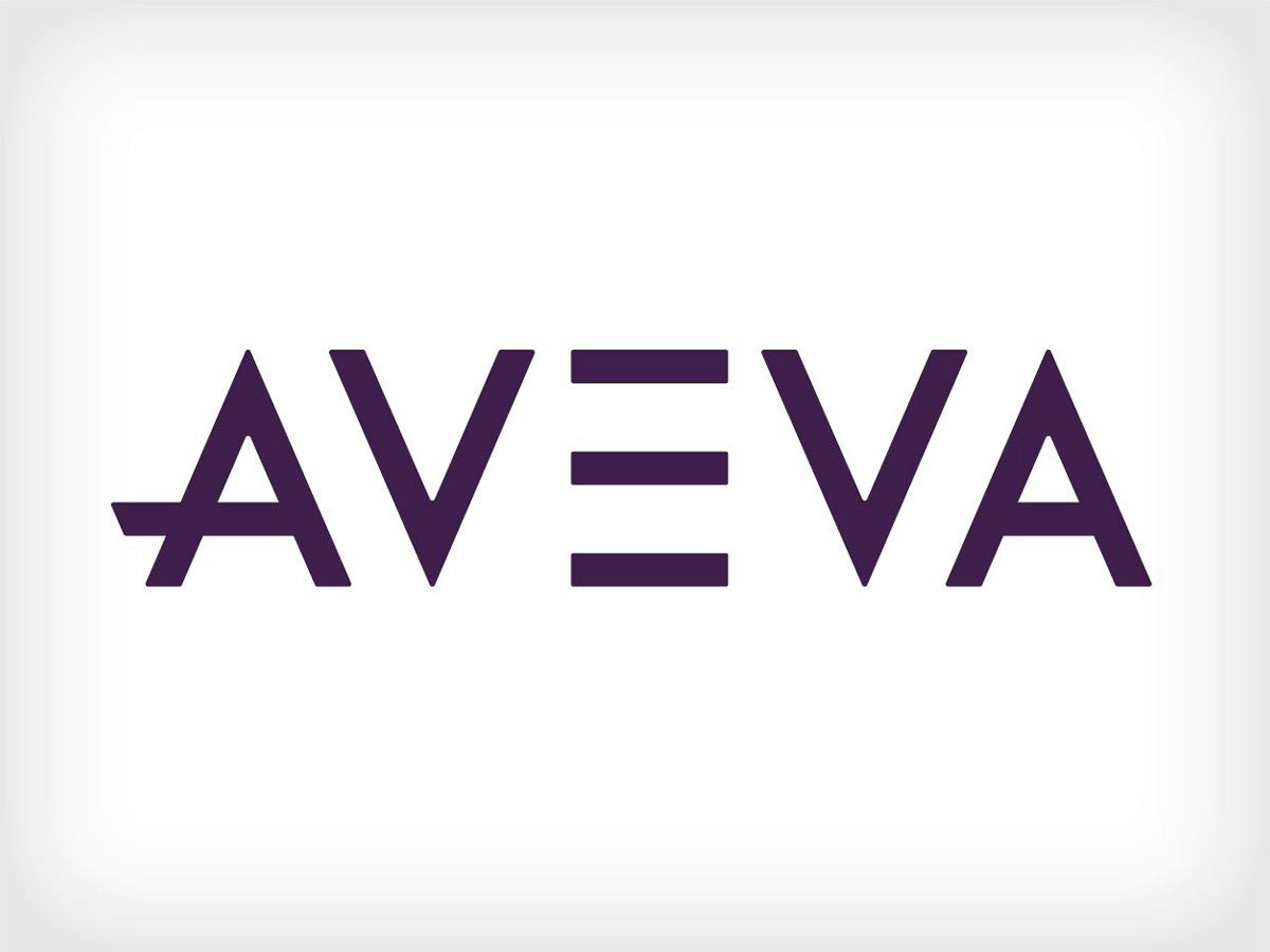 Purple text “AVEVA” in large, clear, modern typeface on a light background, without any additional symbol.