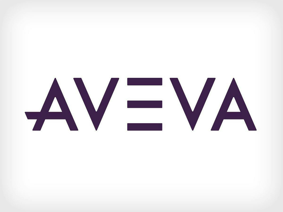 Purple text “AVEVA” in large, clear, modern typeface on a light background, without any additional symbol.