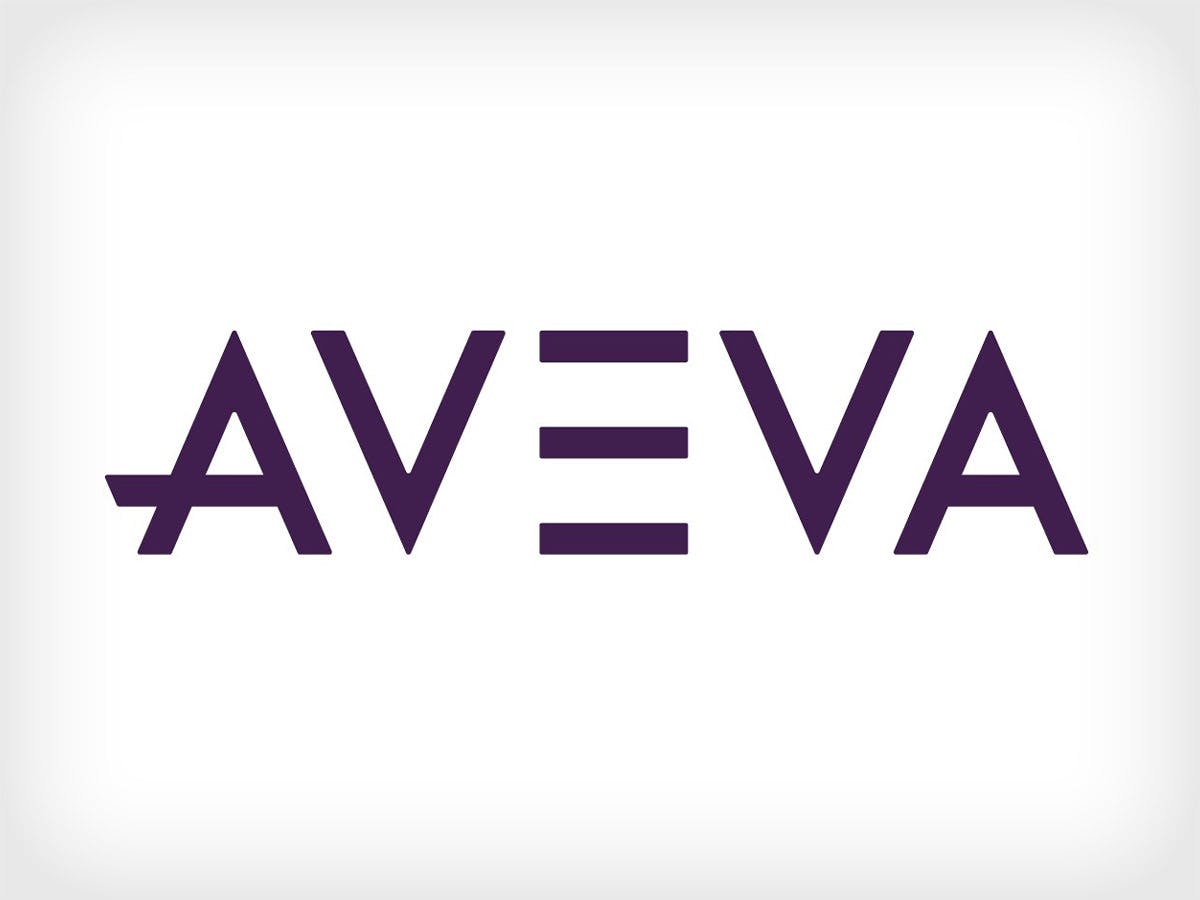 Purple text “AVEVA” in large, clear, modern typeface on a light background, without any additional symbol.