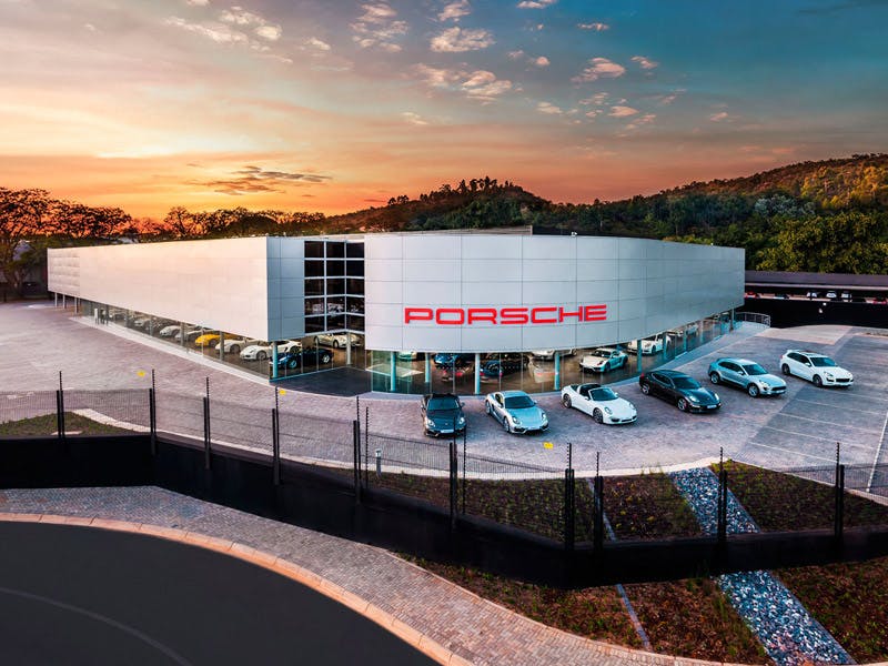 Exterior view of the Porsche Centre Pretoria