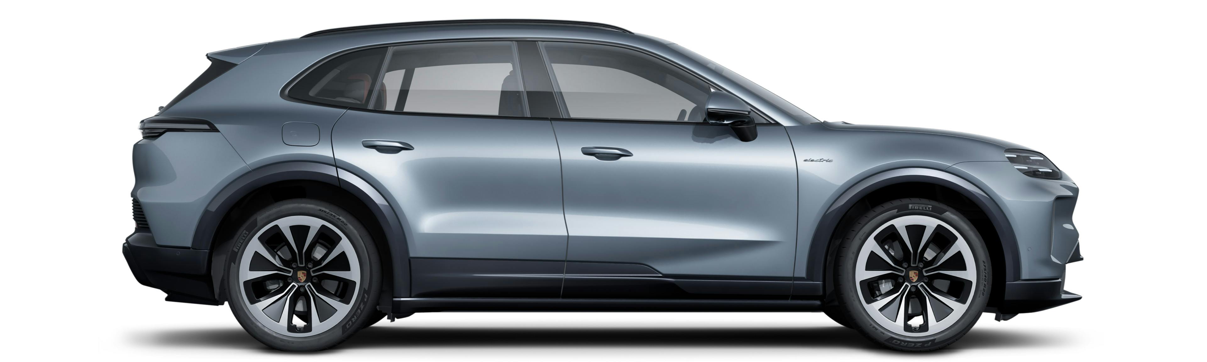 Porsche Cayenne Electric against a white background.