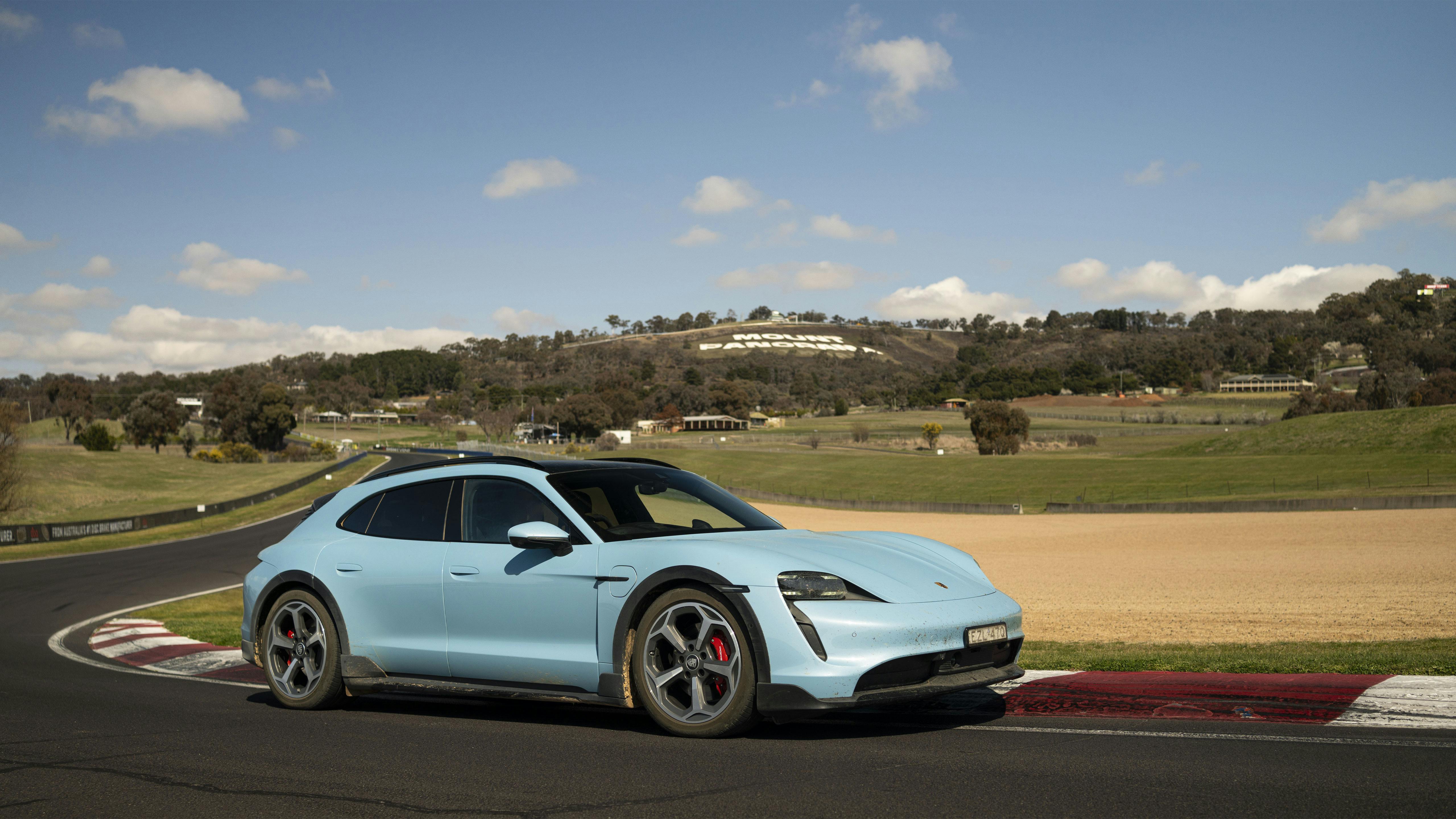 Porsche Taycan at the race track