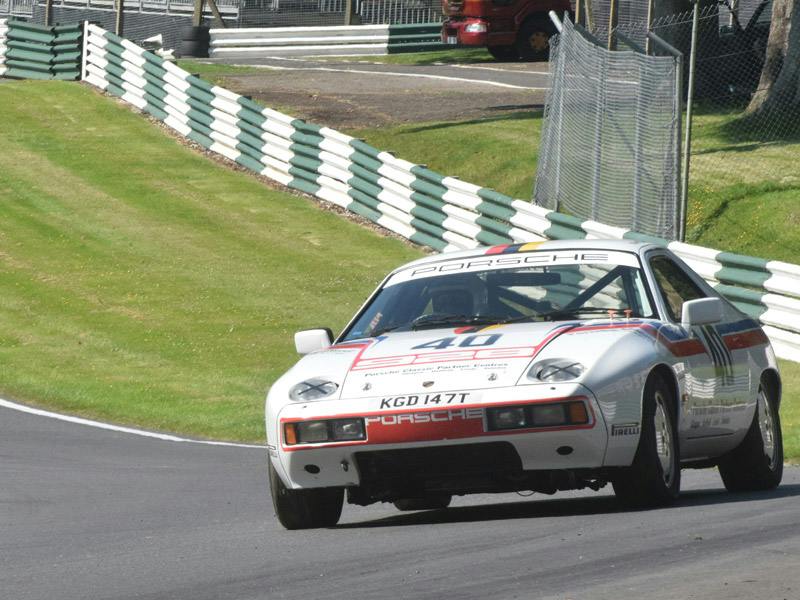 The Porsche 928 with Richard Attwood at Cadwell Park.