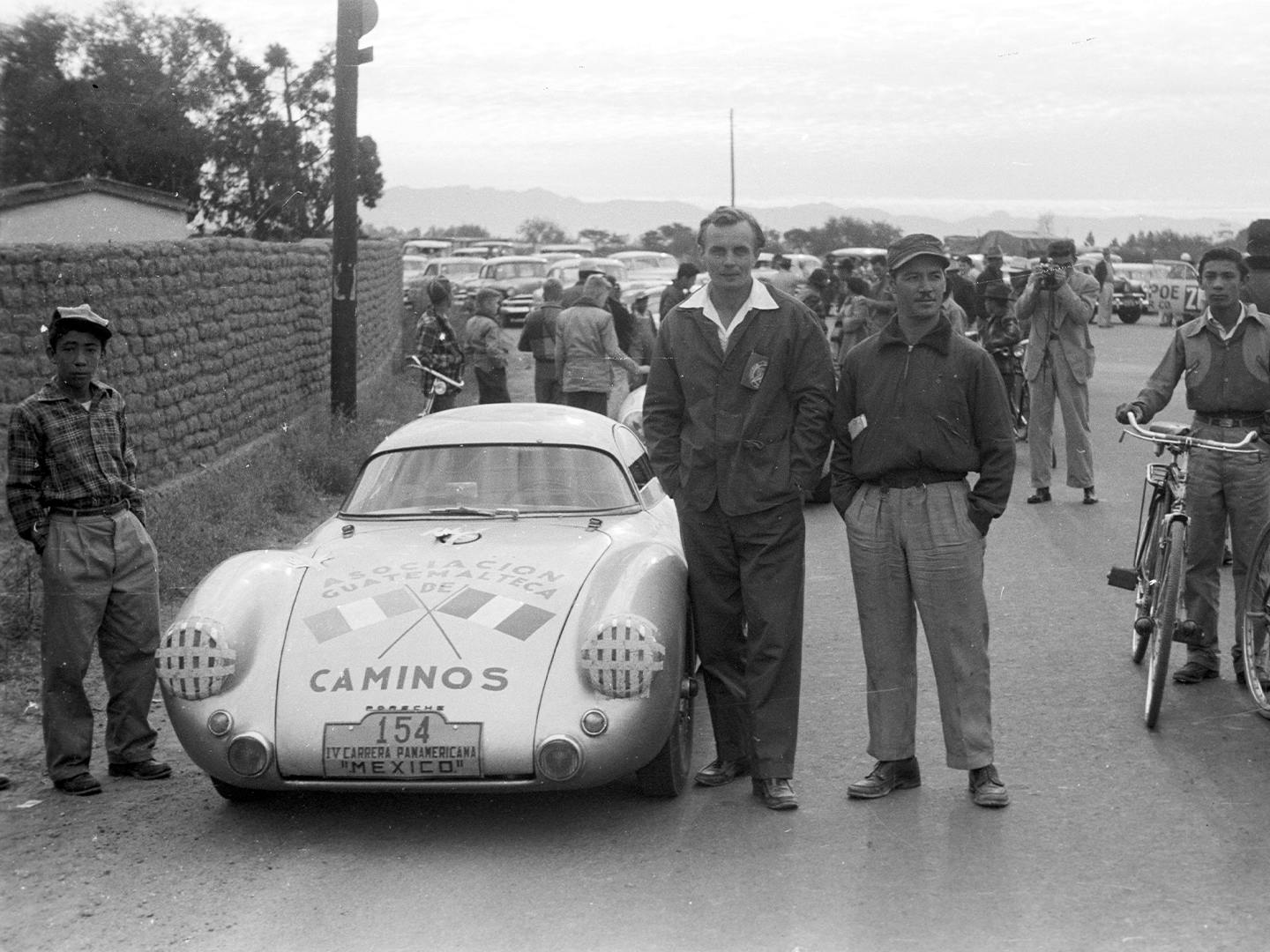 Jaroslav Juhan next to his Porsche 550 Coupé.