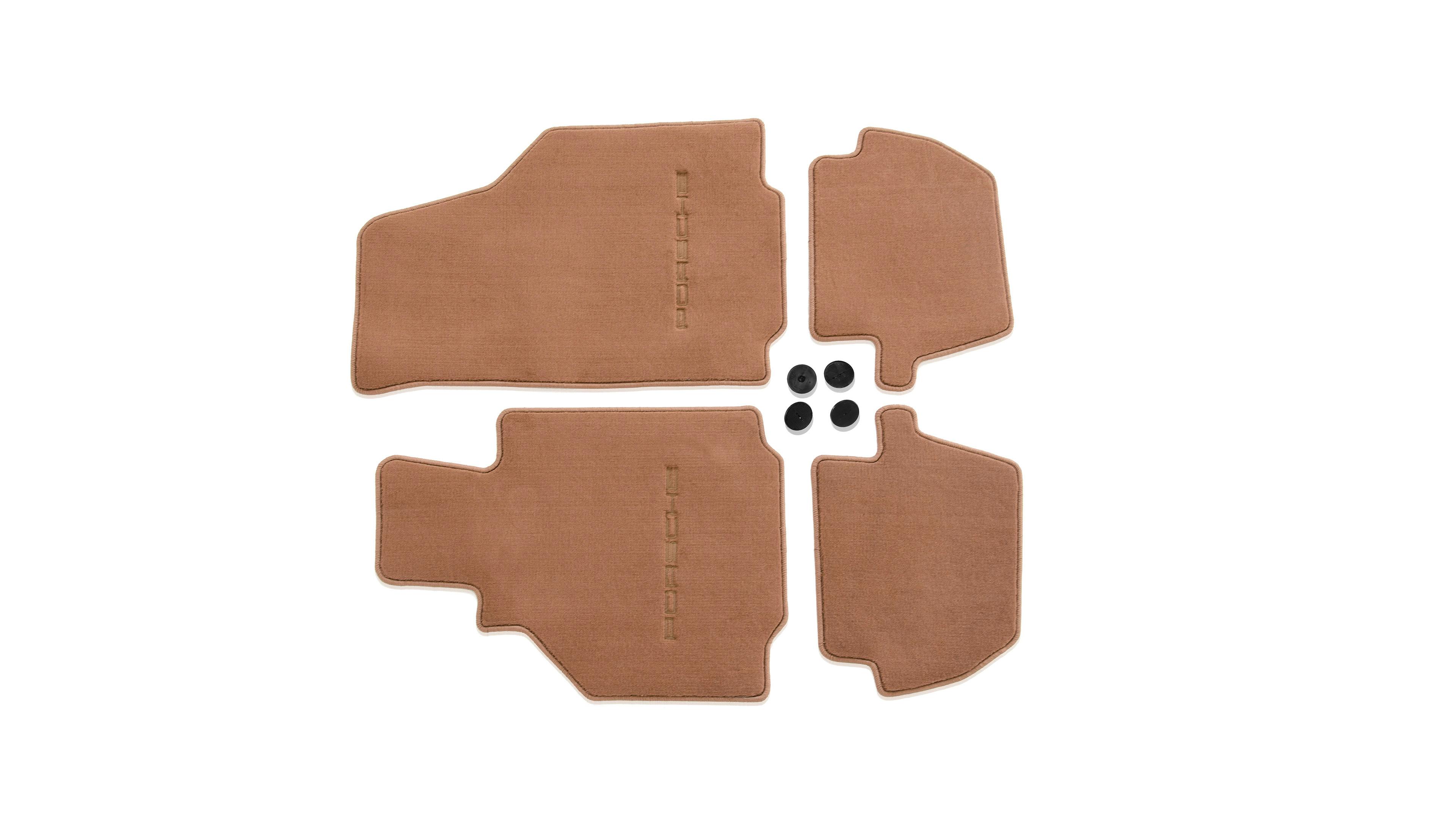 Images of floor mat sets of different colours for Porsche 996