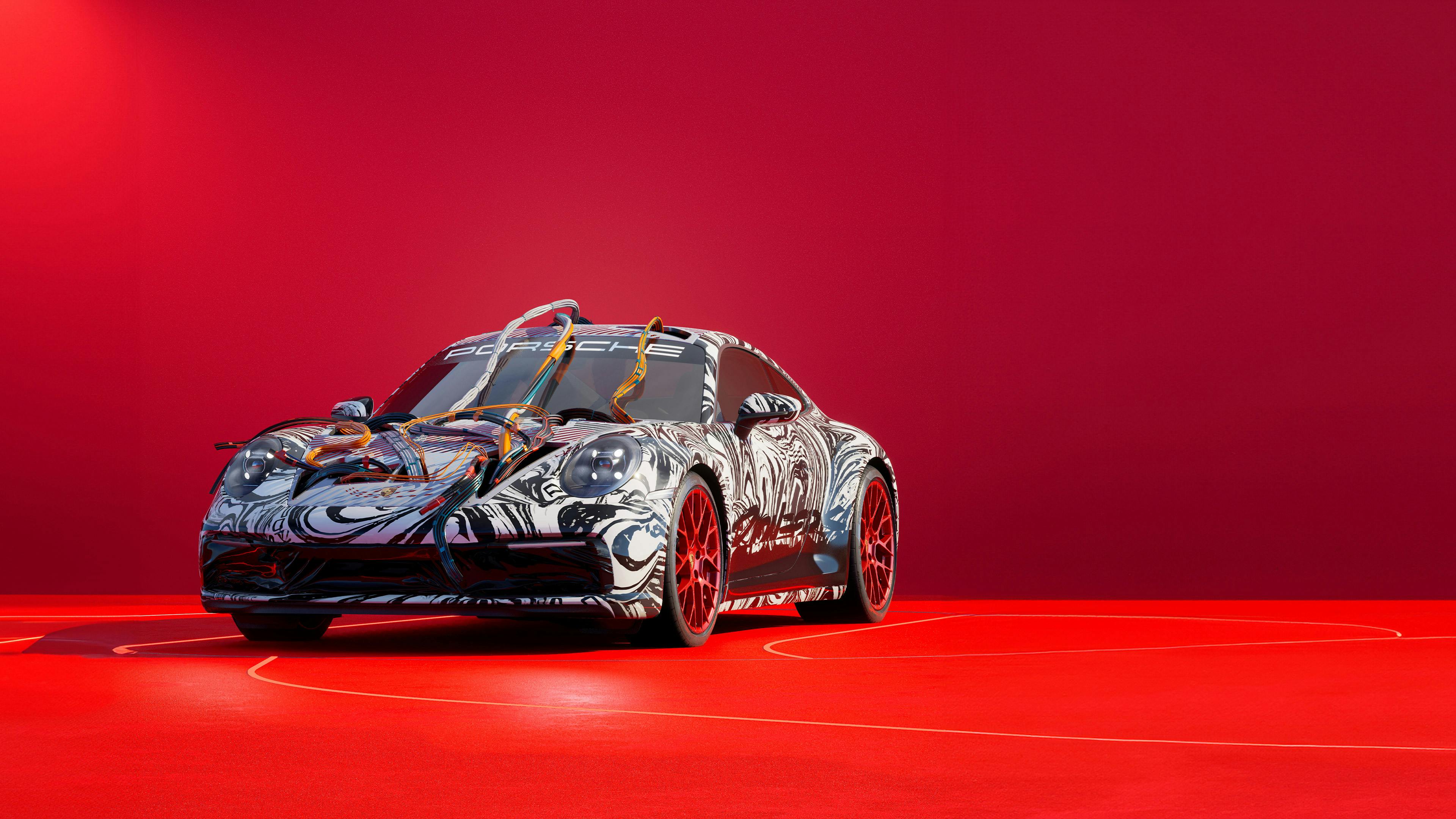 A virtual-reality Porsche 911.