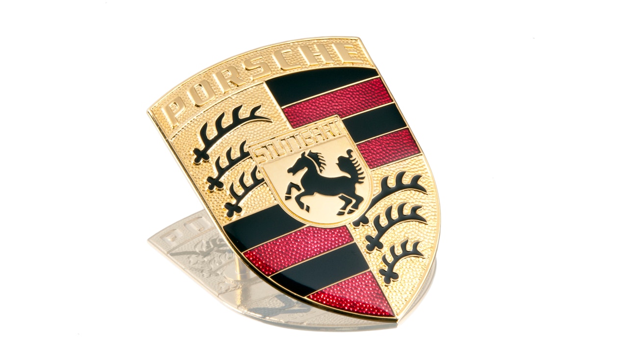 ORIGINAL Porsche Emblem Wappen Logo Aufkleber Klebeschild 6,5x5cm WAP013002  : : Auto & Motorrad